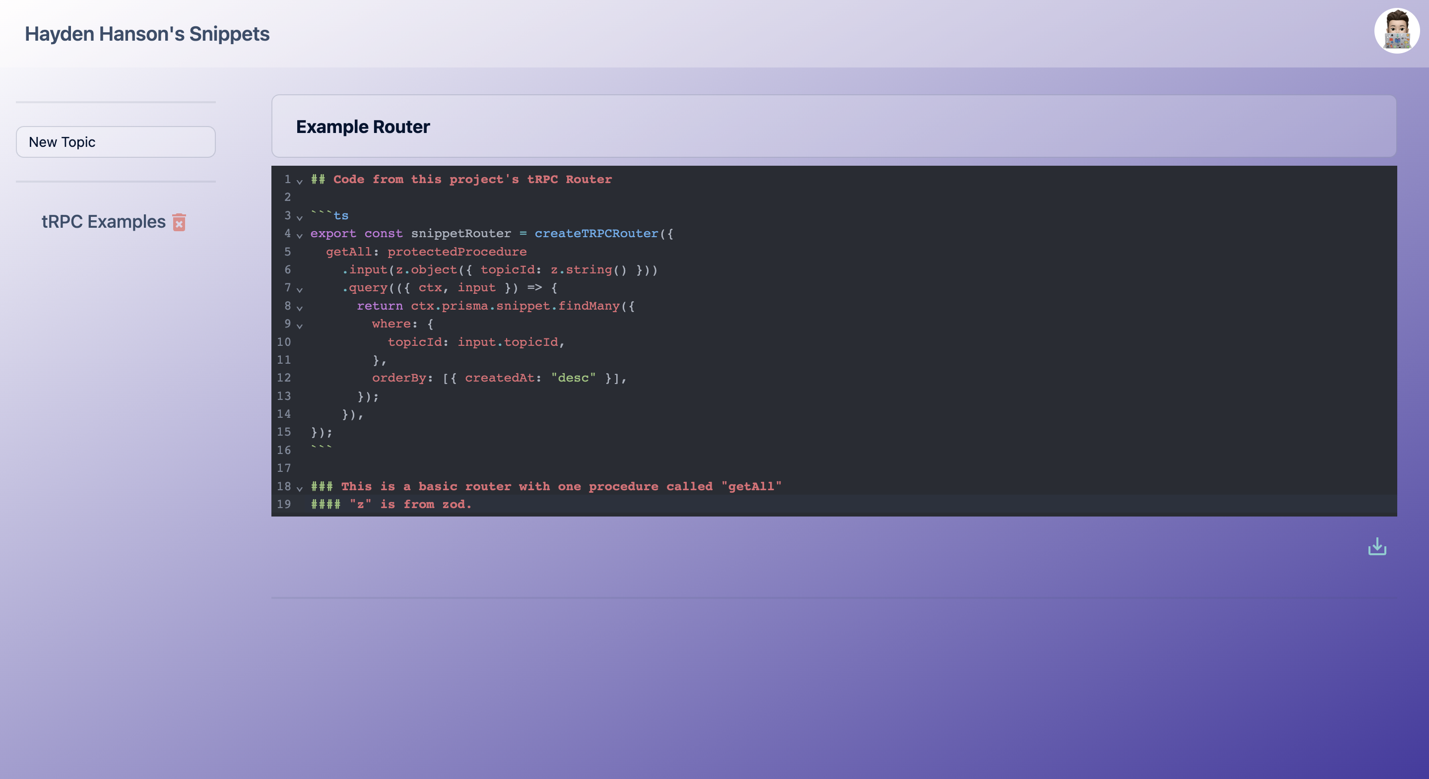 Desktop Example