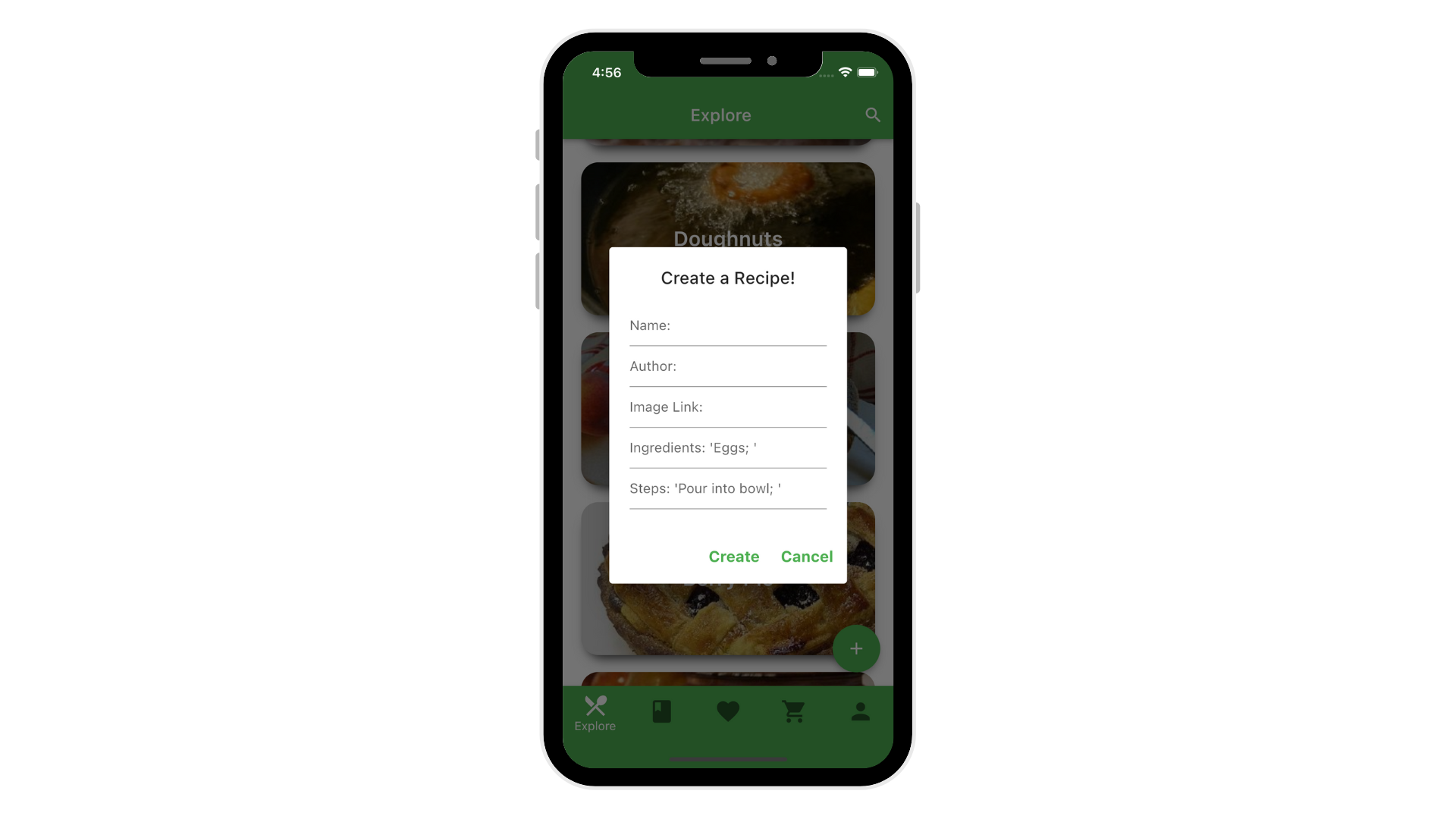 Create Recipe Form