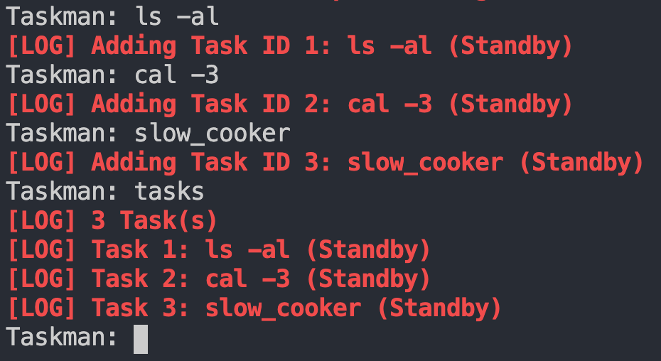 Queueing Tasks